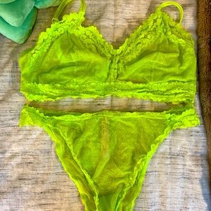 SAVAGE x FENTY neon bra and pantie set